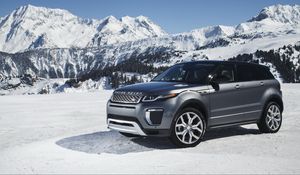 Preview wallpaper land rover, range rover, snow, side view