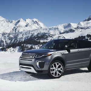 Preview wallpaper land rover, range rover, snow, side view