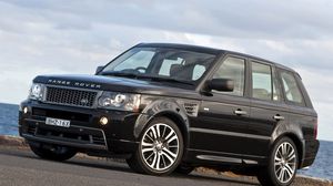 Preview wallpaper land rover, range rover, sport, stormer, ranged rover sport, suv, front, black, sky