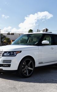 Preview wallpaper land rover, range rover, sport, white, jeep