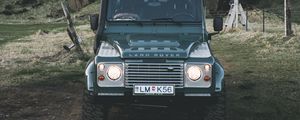 Preview wallpaper land rover, suv, mountains, car