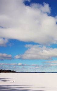 Preview wallpaper landscape, clouds, sky, snow, white