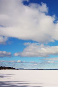 Preview wallpaper landscape, clouds, sky, snow, white