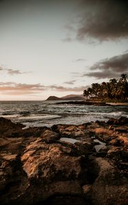 Preview wallpaper landscape, coast, beach, peaks