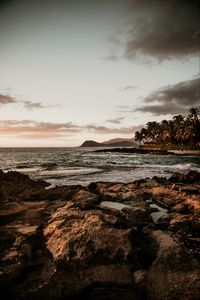 Preview wallpaper landscape, coast, beach, peaks