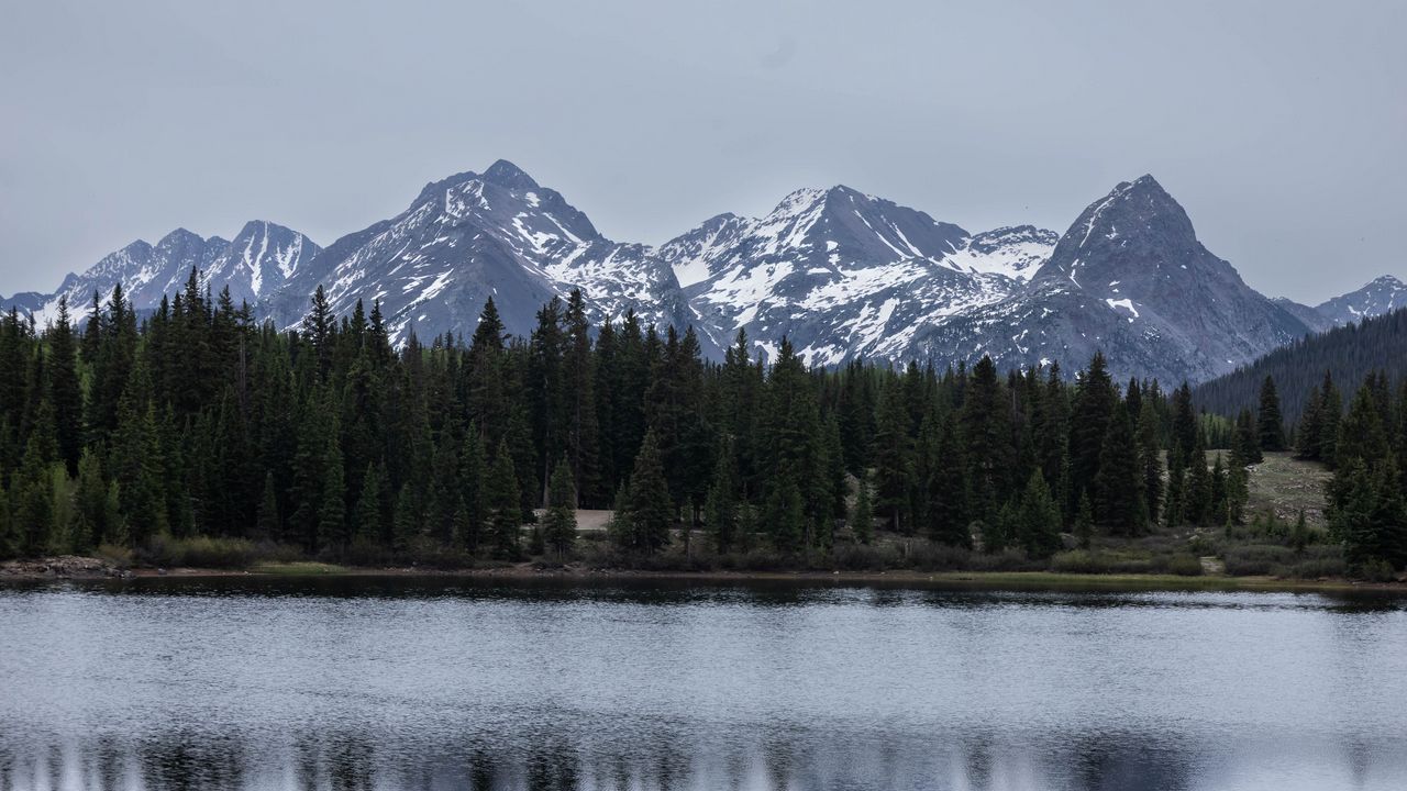 Wallpaper landscape, forest, mountains, lake, nature