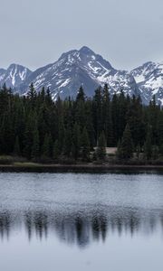 Preview wallpaper landscape, forest, mountains, lake, nature