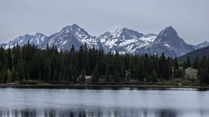 Preview wallpaper landscape, forest, mountains, lake, nature