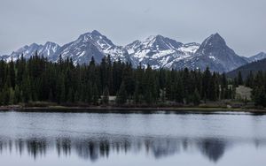 Preview wallpaper landscape, forest, mountains, lake, nature