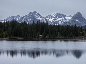 Preview wallpaper landscape, forest, mountains, lake, nature