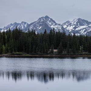 Preview wallpaper landscape, forest, mountains, lake, nature