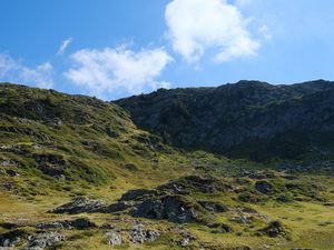 Preview wallpaper landscape, hills, mountains, grass, nature