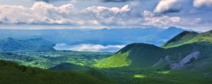 Preview wallpaper landscape, hills, mountains, clouds