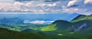 Preview wallpaper landscape, hills, mountains, clouds