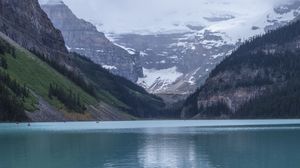 Preview wallpaper landscape, lake, mountains, nature, stone