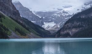 Preview wallpaper landscape, lake, mountains, nature, stone