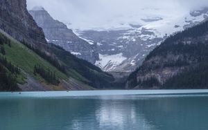 Preview wallpaper landscape, lake, mountains, nature, stone