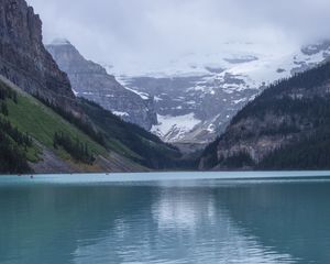 Preview wallpaper landscape, lake, mountains, nature, stone