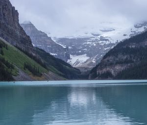 Preview wallpaper landscape, lake, mountains, nature, stone