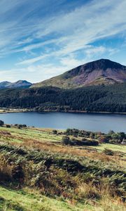 Preview wallpaper landscape, lake, mountains, forest, nature