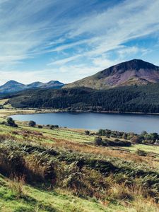 Preview wallpaper landscape, lake, mountains, forest, nature