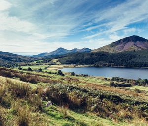 Preview wallpaper landscape, lake, mountains, forest, nature