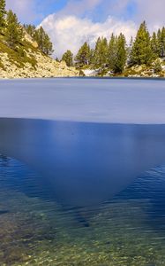 Preview wallpaper landscape, lake, trees, mountains, nature