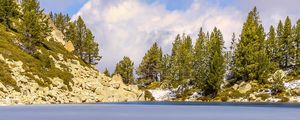 Preview wallpaper landscape, lake, trees, mountains, nature