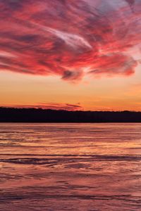 Preview wallpaper landscape, lake, trees, clouds, evening