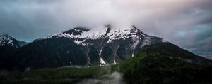 Preview wallpaper landscape, mountain, clouds, nature, peak