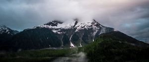 Preview wallpaper landscape, mountain, clouds, nature, peak