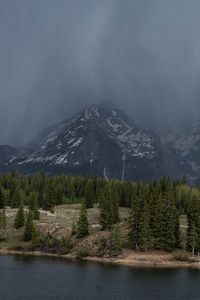 Preview wallpaper landscape, mountains, forest, fog, river, nature