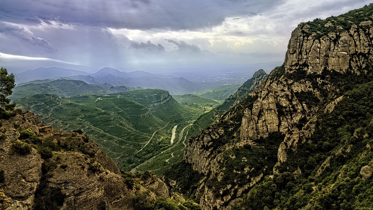 Wallpaper landscape, mountains, hills, relief, nature, sky