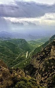 Preview wallpaper landscape, mountains, hills, relief, nature, sky