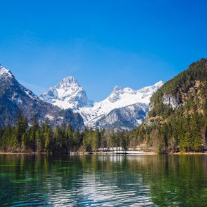 Preview wallpaper landscape, mountains, lake, nature, silence