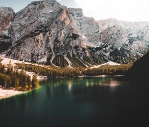 Preview wallpaper landscape, mountains, lake, peaks, trees