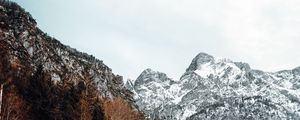 Preview wallpaper landscape, mountains, lake, snowy