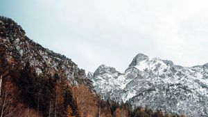Preview wallpaper landscape, mountains, lake, snowy