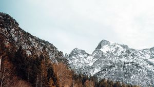 Preview wallpaper landscape, mountains, lake, snowy