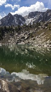 Preview wallpaper landscape, mountains, lake, reflection, nature