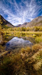 Preview wallpaper landscape, mountains, pond, nature