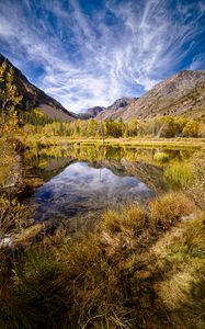 Preview wallpaper landscape, mountains, pond, nature