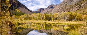 Preview wallpaper landscape, mountains, pond, nature