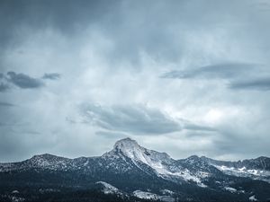 Preview wallpaper landscape, mountains, sky, clouds, nature