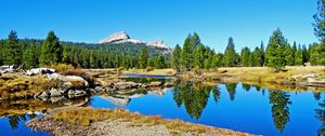 Preview wallpaper landscape, nature, river, trees, reflection