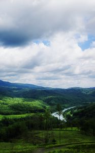Preview wallpaper landscape, nature, river, forest