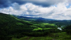 Preview wallpaper landscape, nature, river, forest