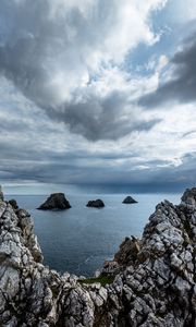 Preview wallpaper landscape, nature, rocks, sea, bay