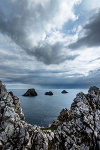 Preview wallpaper landscape, nature, rocks, sea, bay