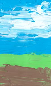 Preview wallpaper landscape, paint, strokes, abstraction